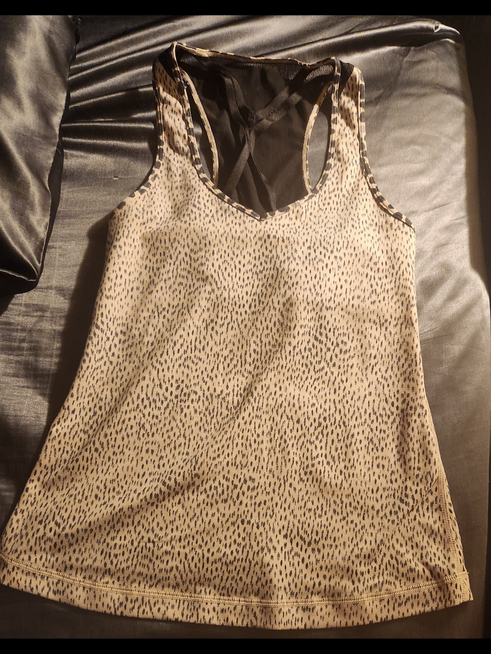 Women’s Lululemon Sleeveless Animal Print Tank Top — Beige/Black